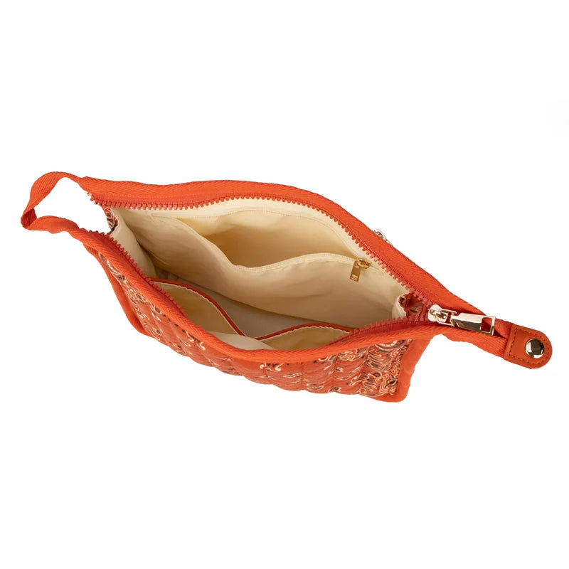 Quilted Bandana Cosmetics Bag