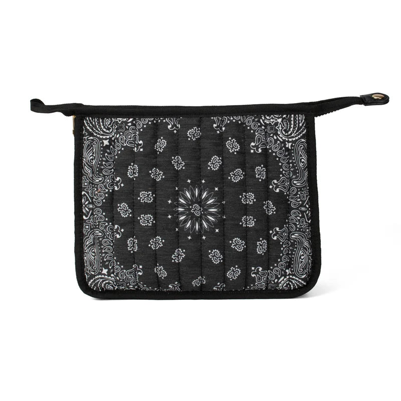 Quilted Bandana Cosmetics Bag
