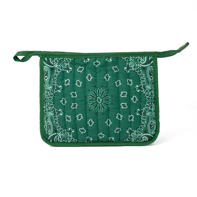 Quilted Bandana Cosmetics Bag