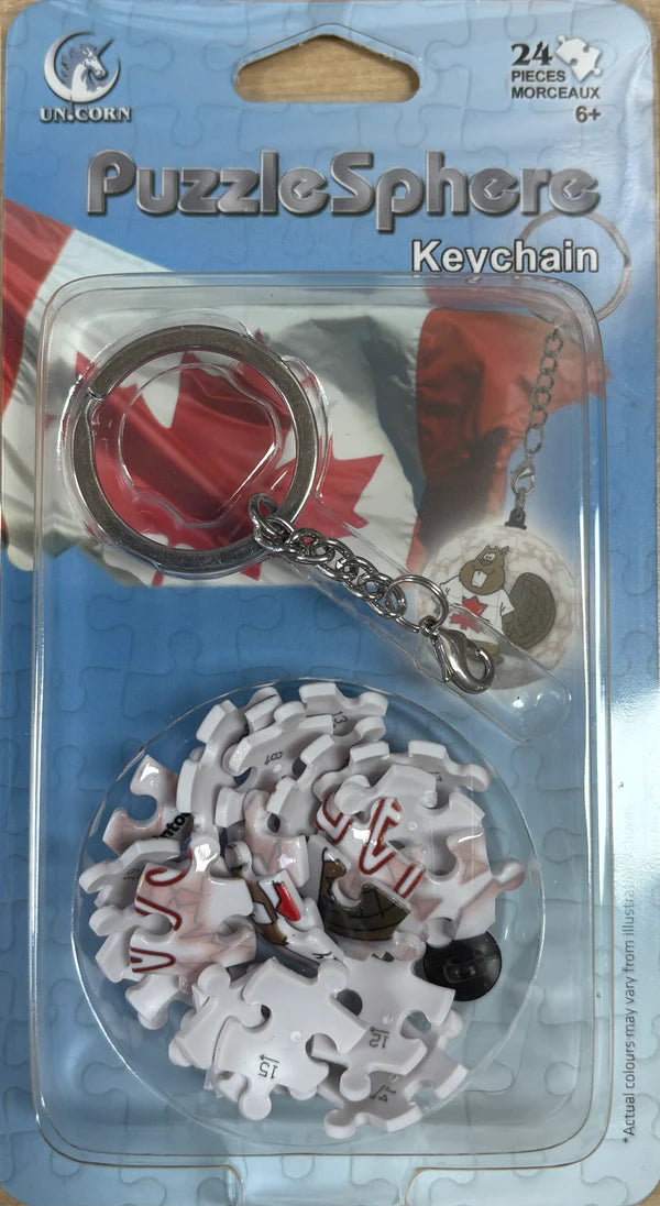 Puzzle Sphere Canada Keychain