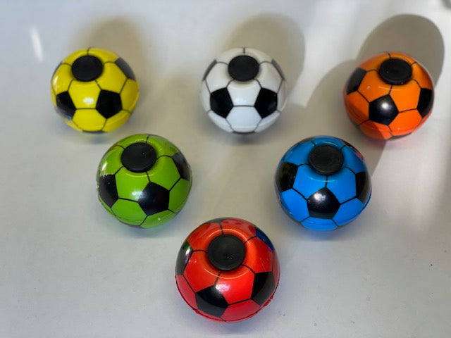 Bouncing & Spinning Colourful Soccer Ball