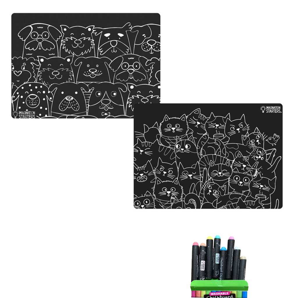 Cats &amp; Dogs Chalkboard Placemats
