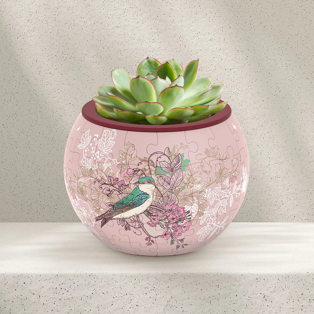 Puzzle Planter: Singing Birds With Flowers