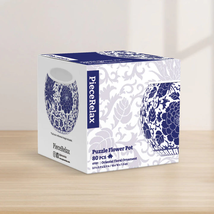 Puzzle Planter: Oriental Floral Design