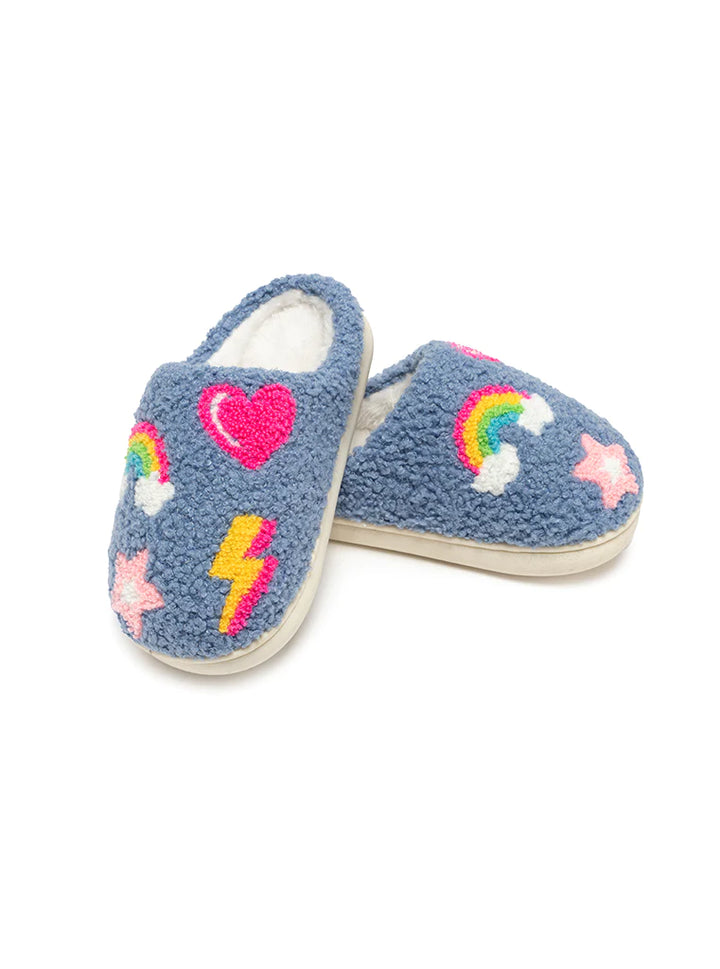 Living Royal Kids Slippers: Denim Patch