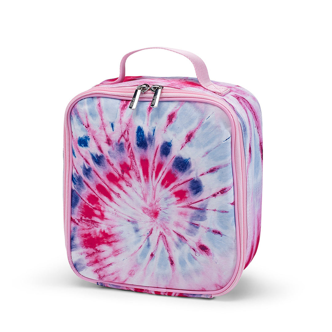Top Trenz Pink Tie Dye Canvas Insulated Lunch Box