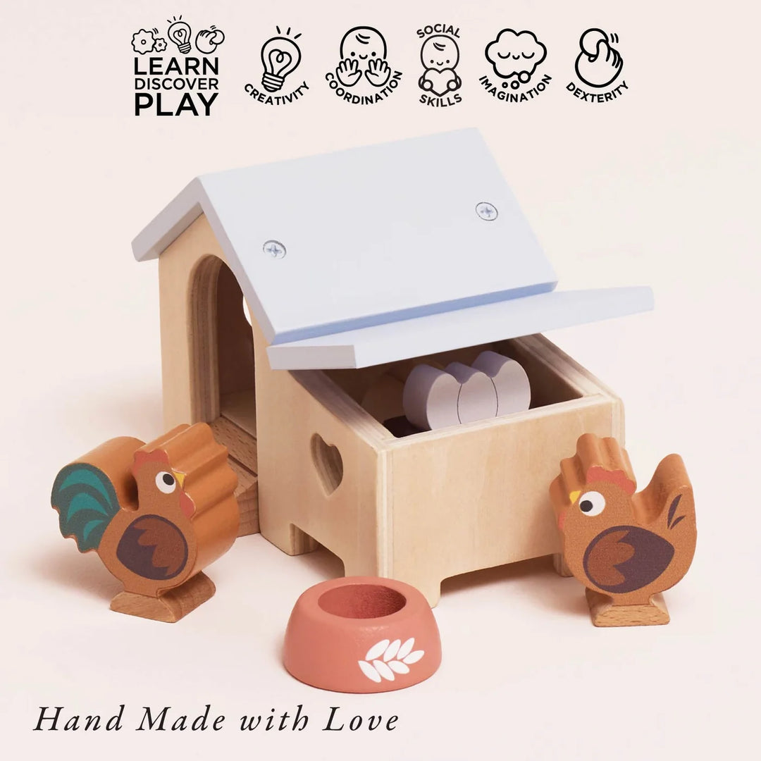 Doll House Chicken Coop Set