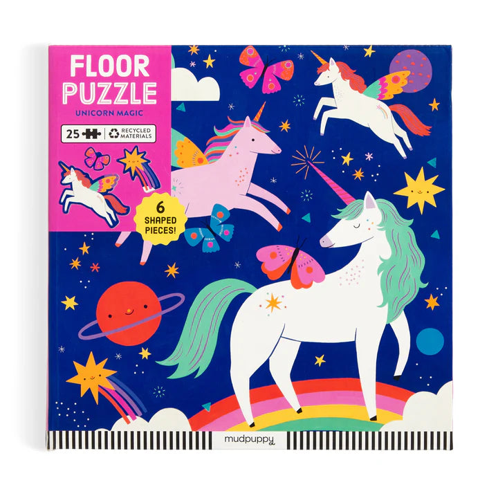 Unicorn Magic 25 Piece Floor Puzzle With Shaped Pieces