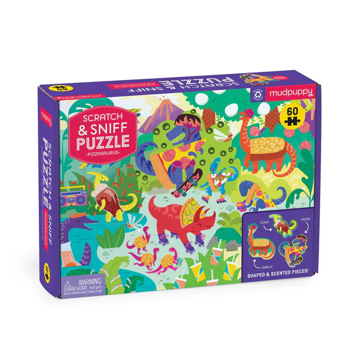 Pizzasaurus 60pc Scratch & Sniff Jigsaw Puzzle