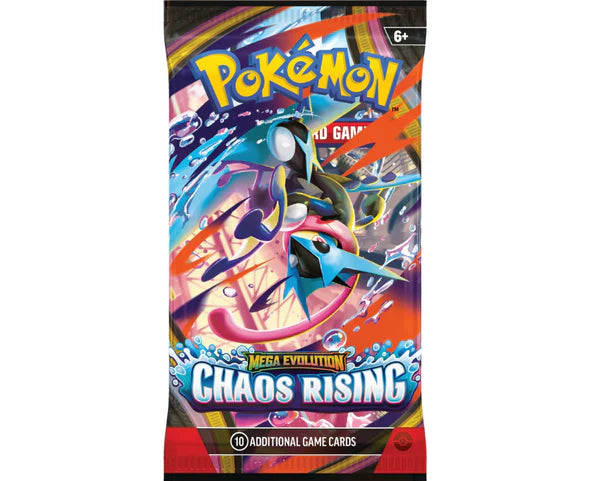 Pokemon Mega Evolution: Chaos Rising Booster Pack- LIMIT 6 PACKS PER ORDER