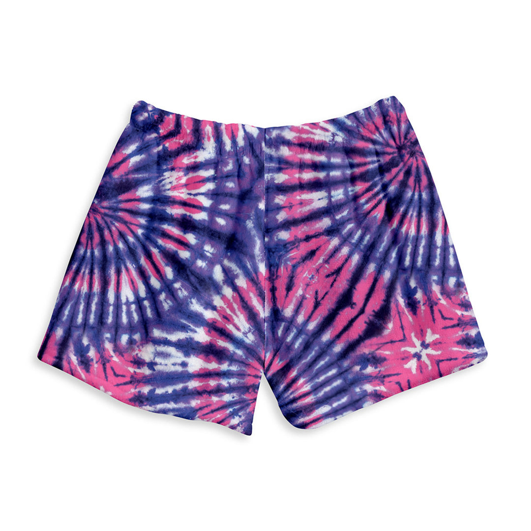 Top Trenz Grapevine Tie Dye Fuzzy Shorts