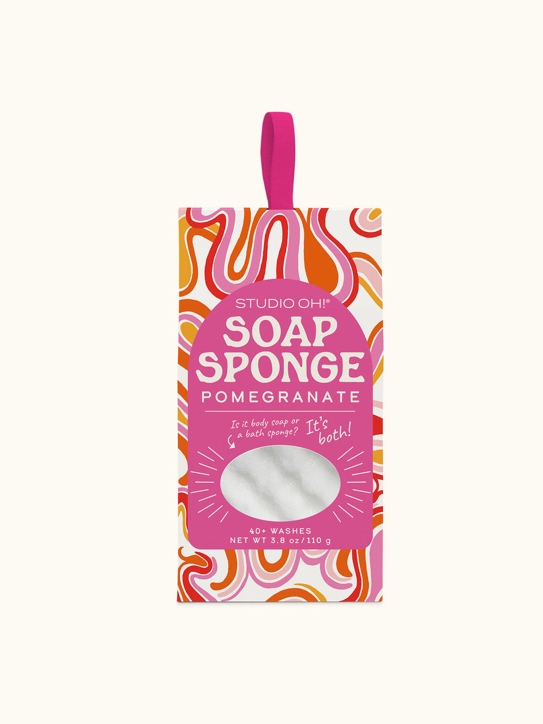 Candy Ribbons Soap Sponge (Pomegranate)