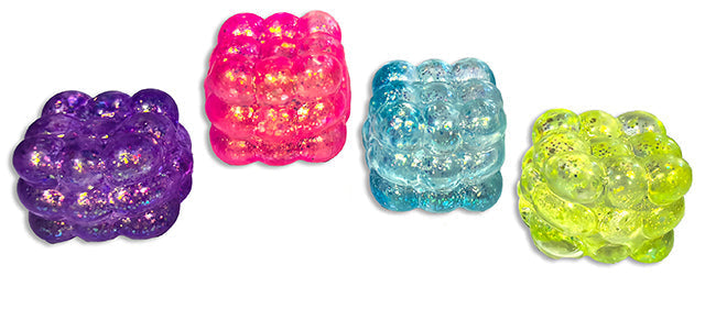 Squishy Glitter Magic Gummy Cube
