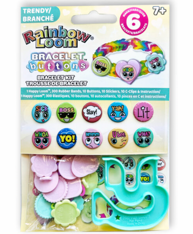 Rainbow Loom Bracelet Buttons Bracelet Kit - Trendy