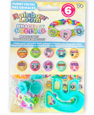 Rainbow Loom Bracelet Buttons Bracelet Kit - Funny Faces