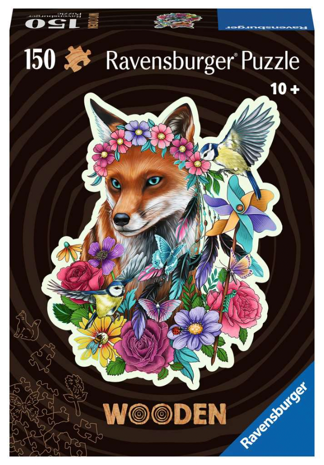 Colourful Fox Shaped Wooden Puzzle 150pc