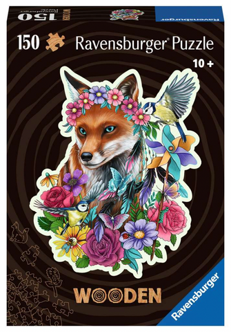 Colourful Fox Shaped Wooden Puzzle 150pc
