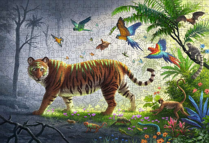 Jungle Tiger Wooden Puzzle 500pc