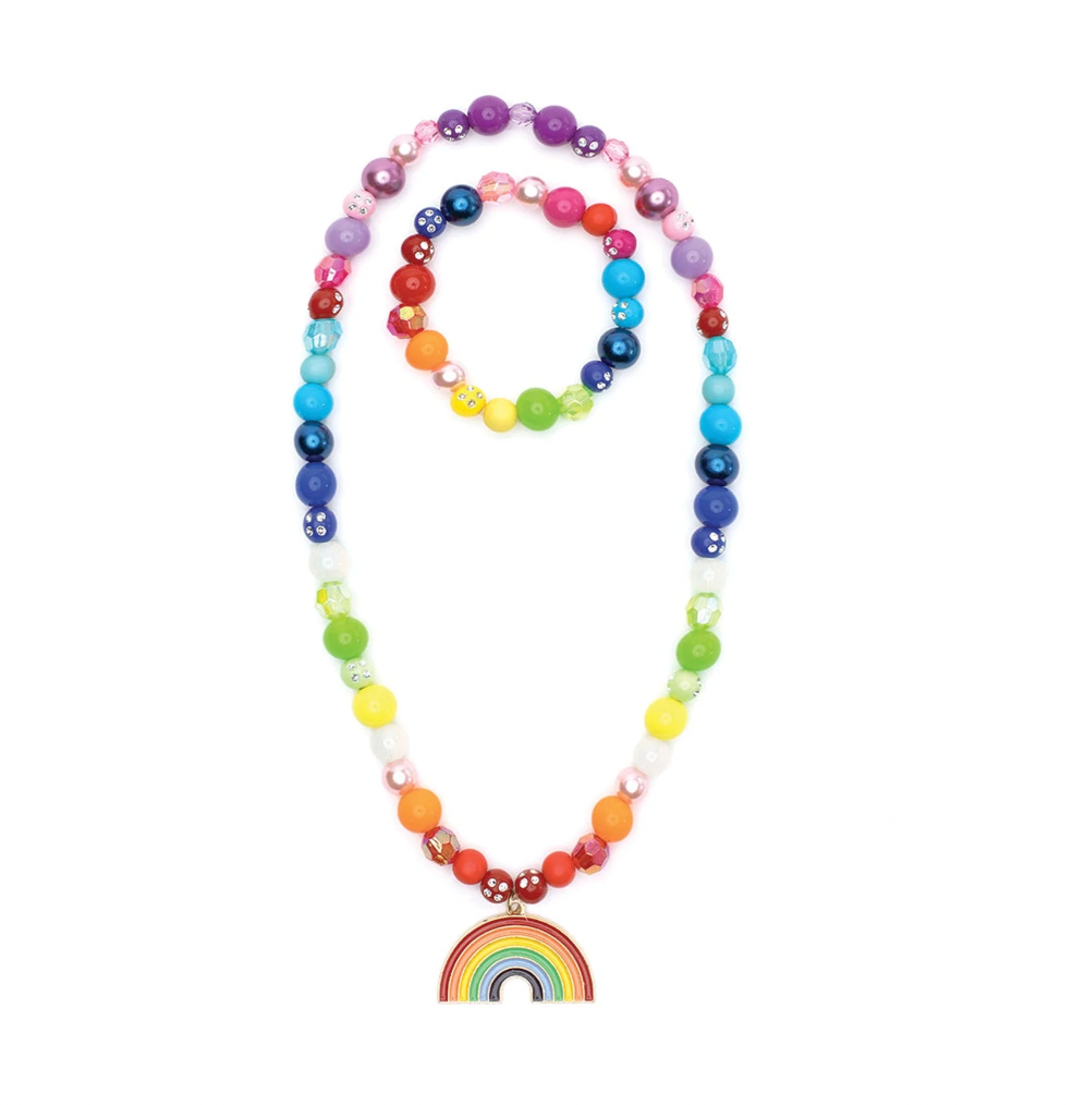 Double Rainbow Necklace & Bracelet Set