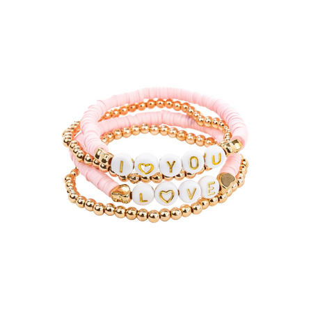 Pink Love Bracelets