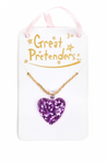 Boutique Glitter Heart Necklace