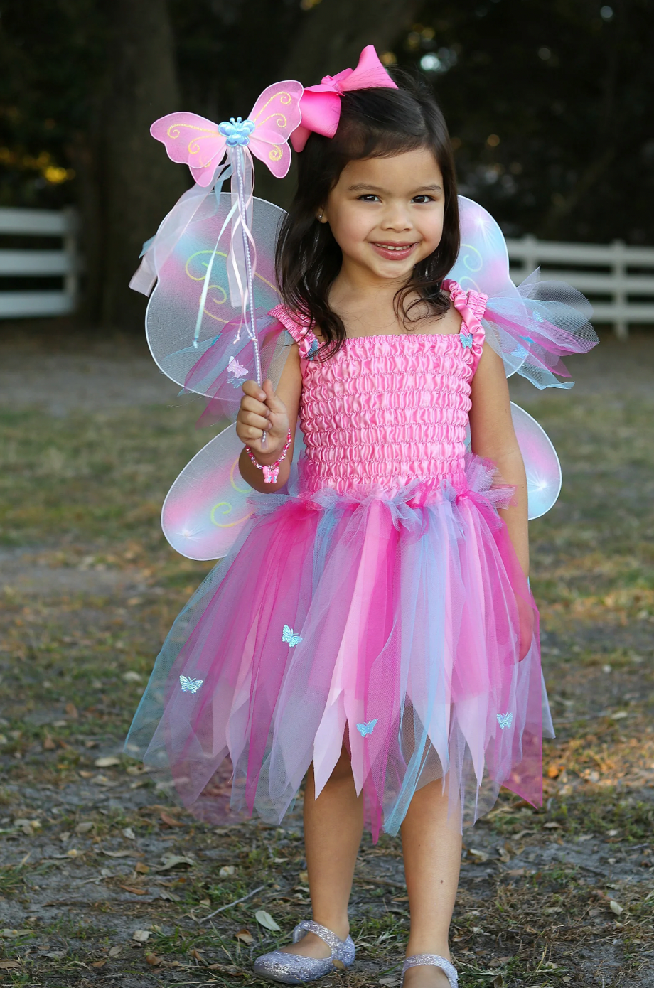 Butterfly Dress with Wings &amp; Wand