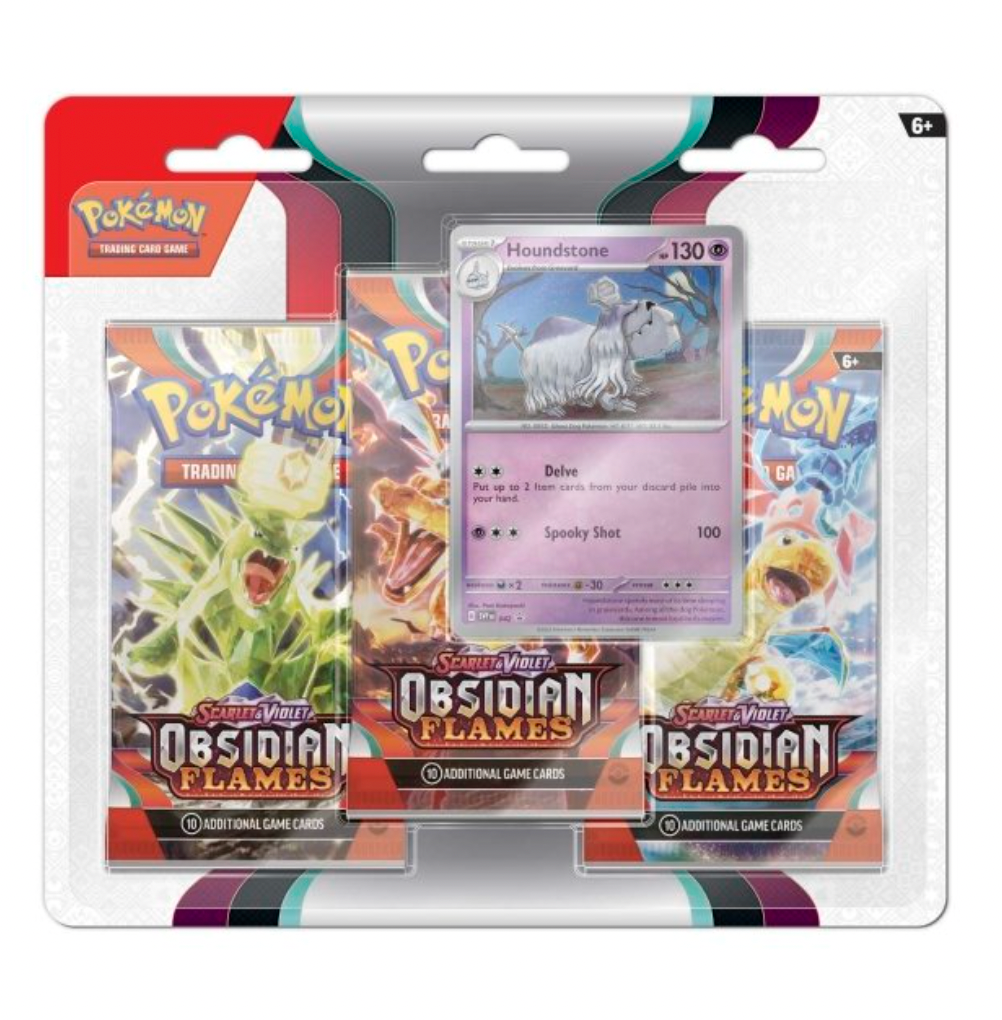 Pokemon SV3 Obsidian Flames 3 Booster Packs & Greavard Promo Card