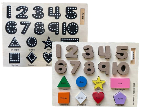 Puzzle Tracer Numbers, Shapes, Colors