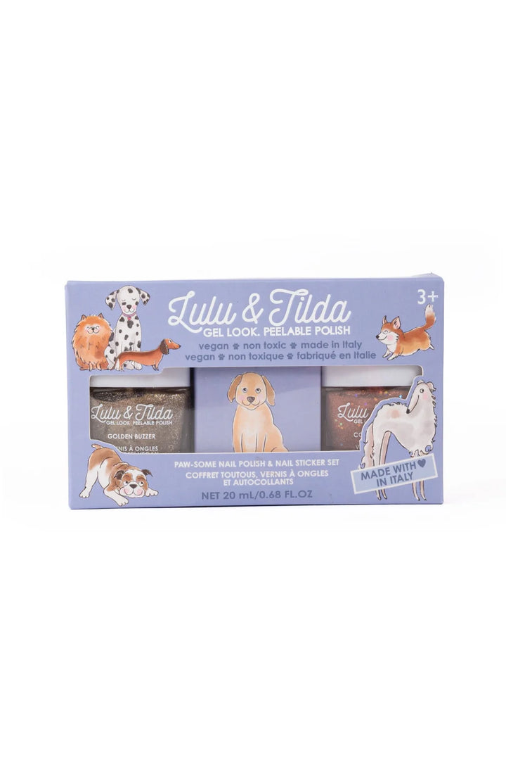 Paw-Some Puppy Nail Polish Set With Nail Stickers