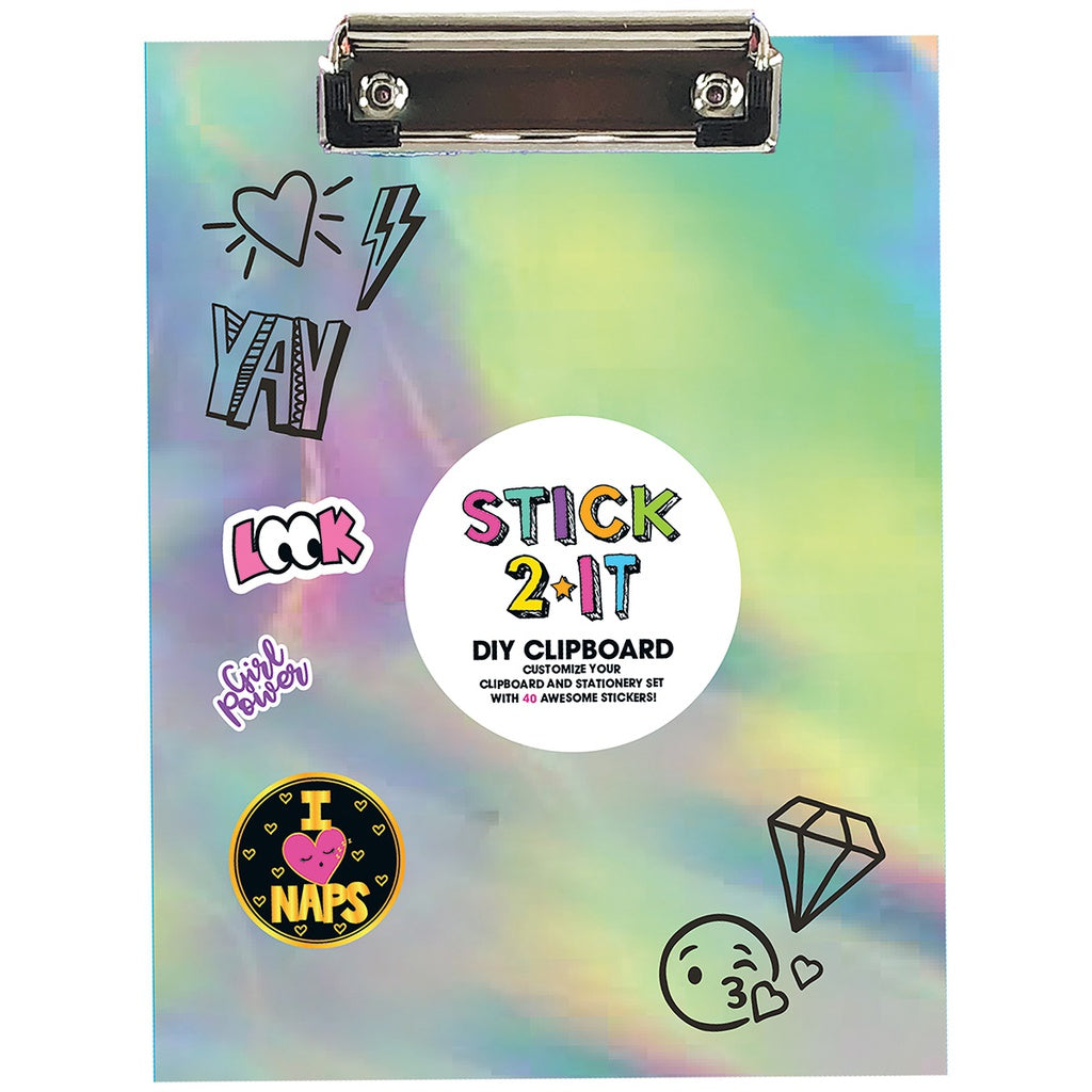 Iscream Silver Holographic Clipboard Set