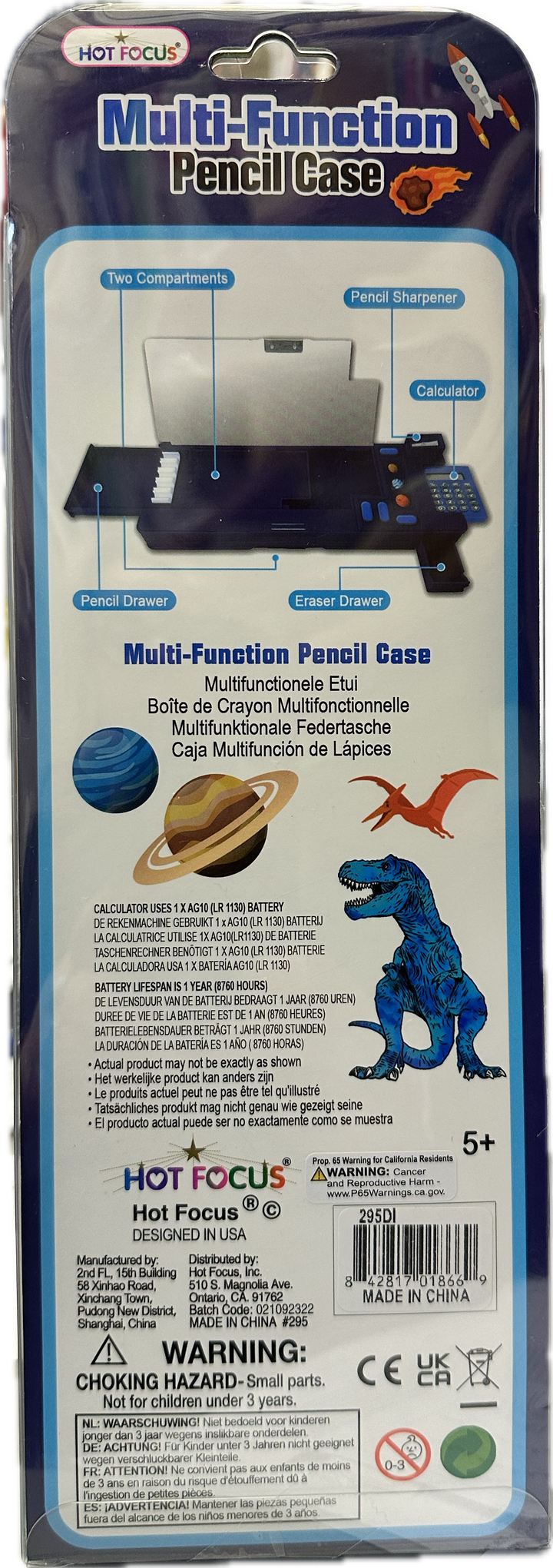 Hot Focus Dinosaur Multi-Function Pencil Case