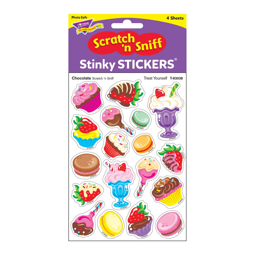 Treat Yourself Chocolate Scent Scratch 'N Sniff Stickers