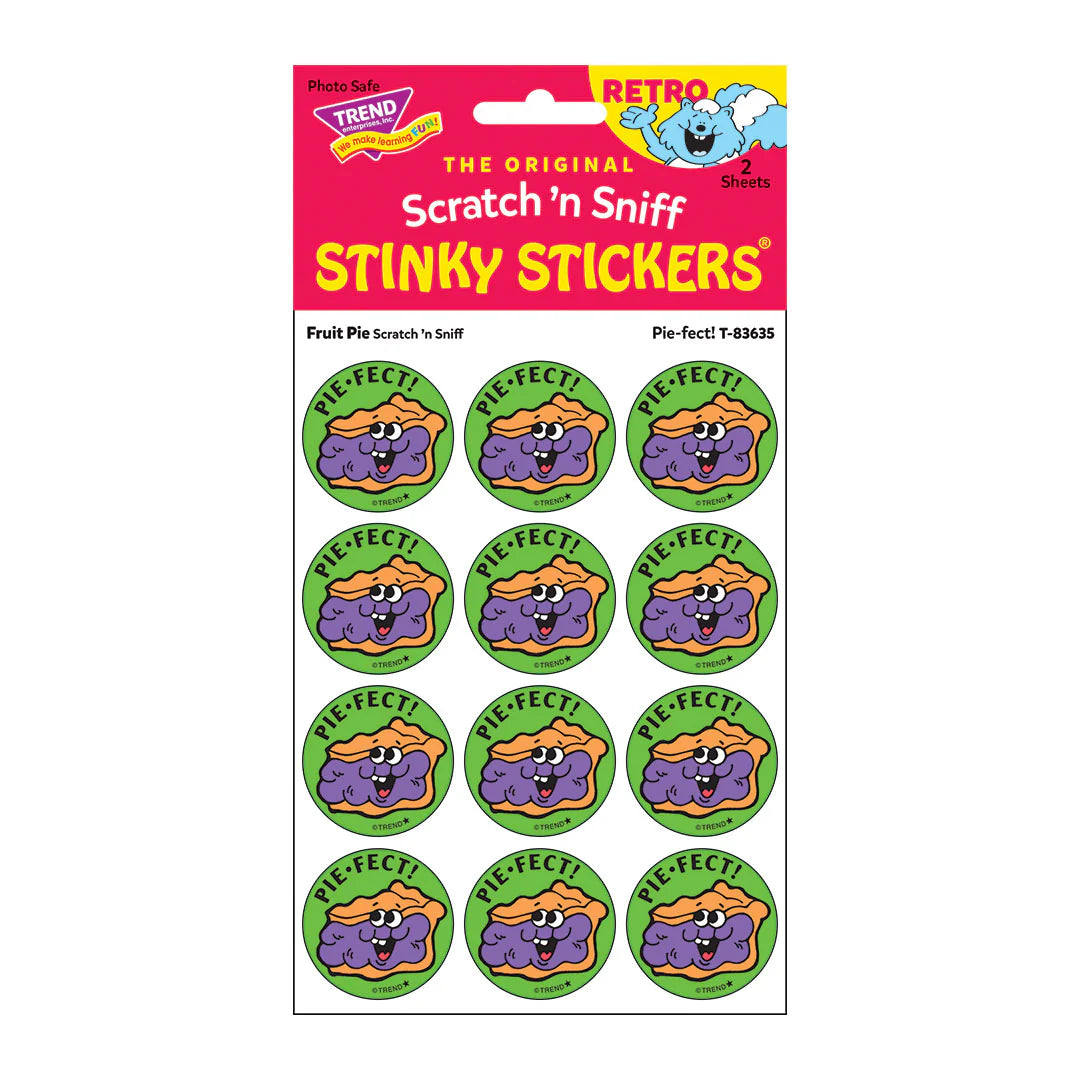 Pie-Fect! Fruit Pie Scent Retro Scratch 'n Sniff Stinky Stickers