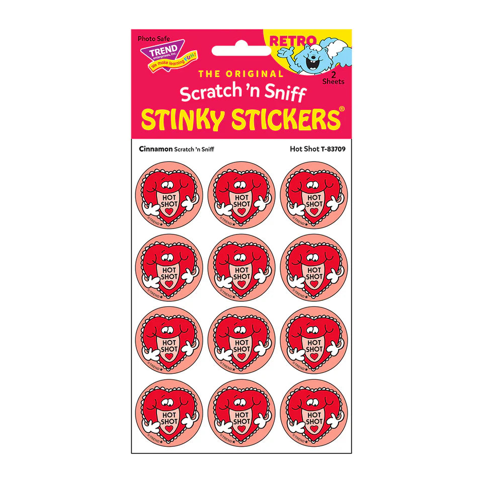 Hot Shot! Cinnamon Scent Retro Scratch 'n Sniff Stinky Stickers