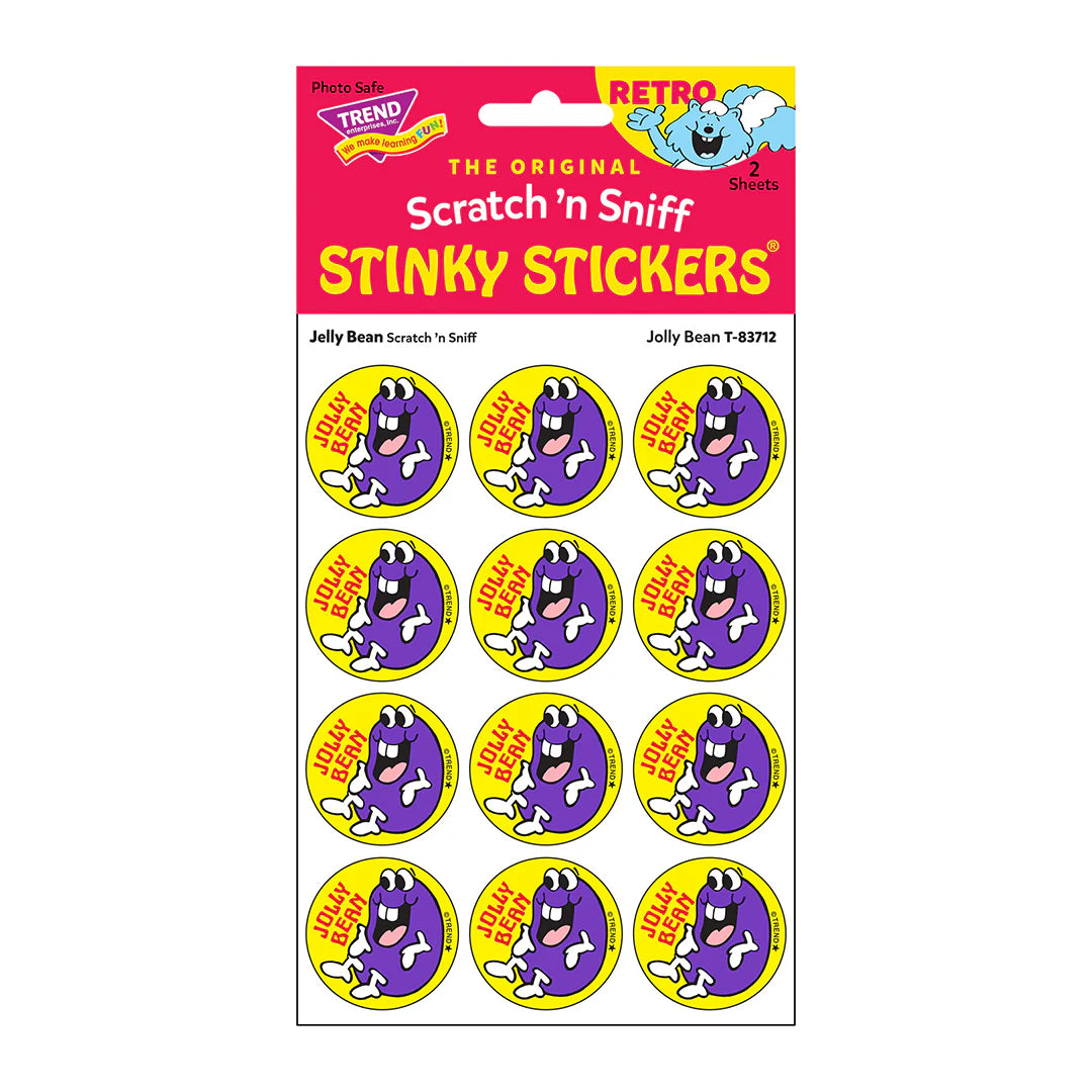 Jolly Bean Jelly-Bean Scent Retro Scratch 'n Sniff Stinky Stickers