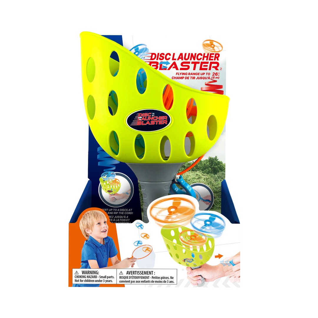 Disc Launcher Blaster With Net &amp; 12 Discs