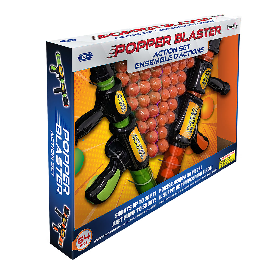 Popper Blasters Set - 2 Blasters w/ 60 Balls