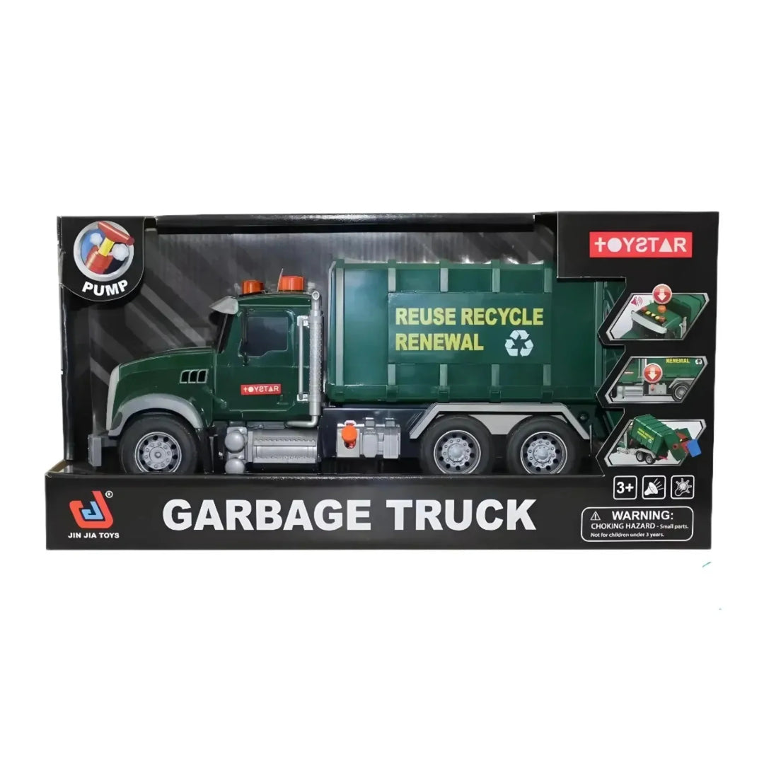 Friction Garbage Truck With Lights & Sounds
