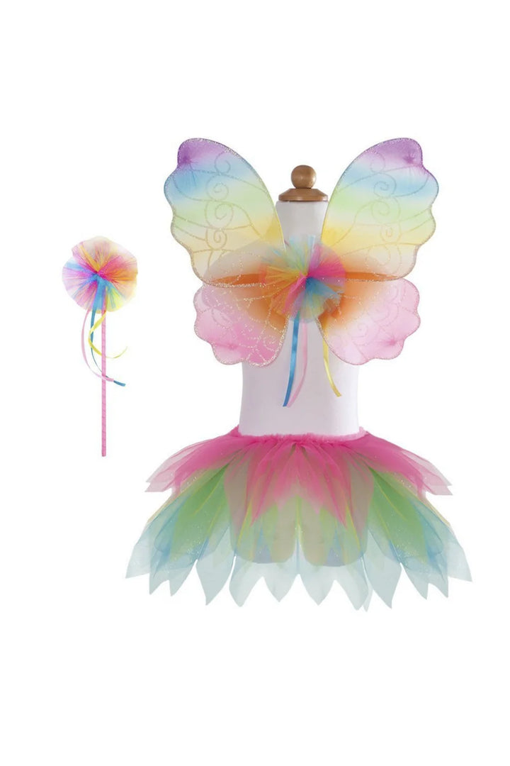 Neon Rainbow Tutu With Wings &amp; Wand