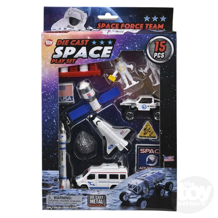 15 Piece Die-Cast Space Play Set