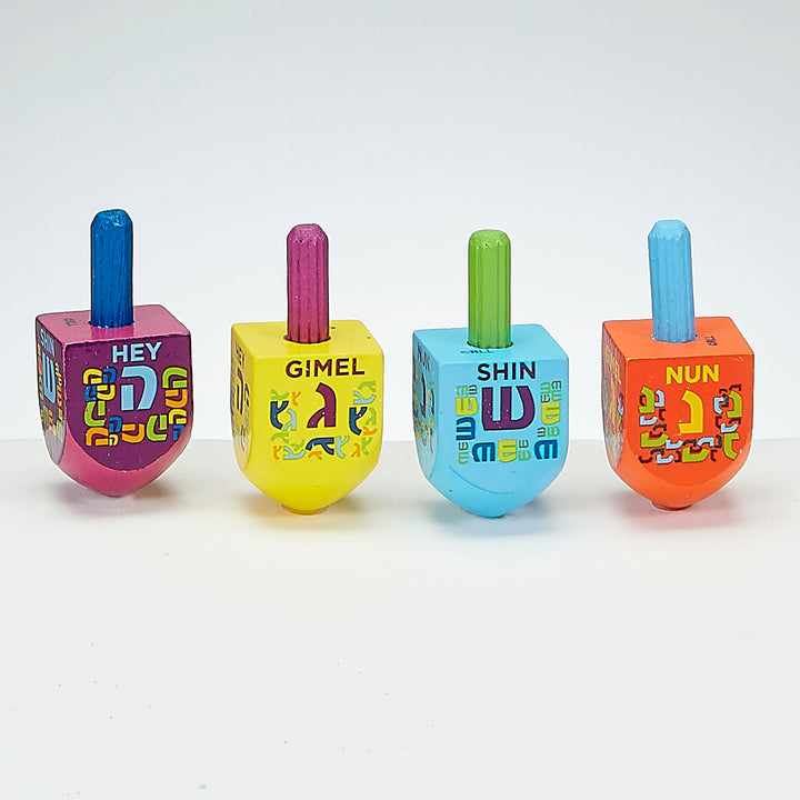 Wooden Dreidels 4pk
