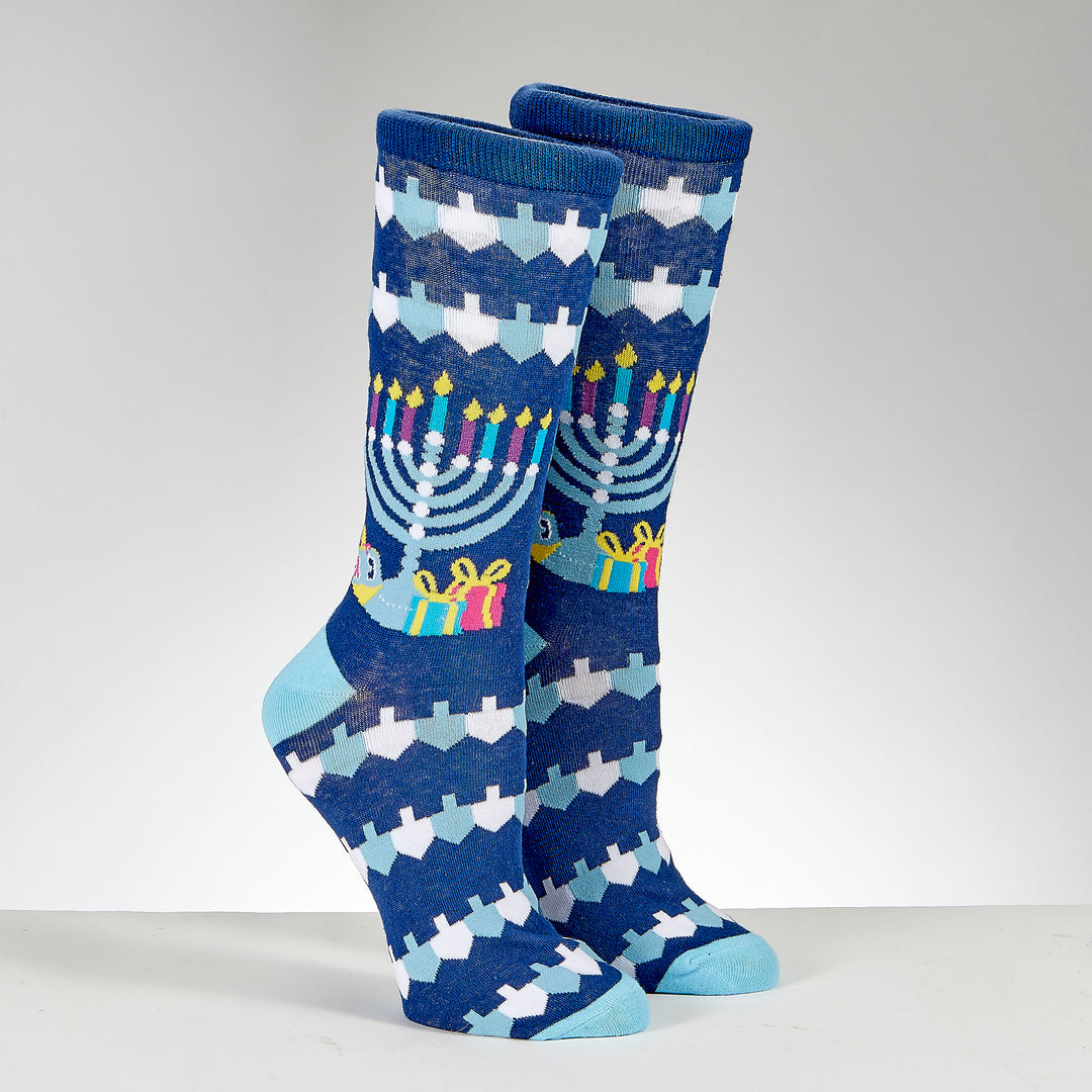 Chanukah "Ugly Sweater" Adult Crew Socks