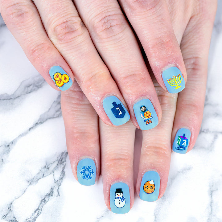 Chanukah Nail Decals