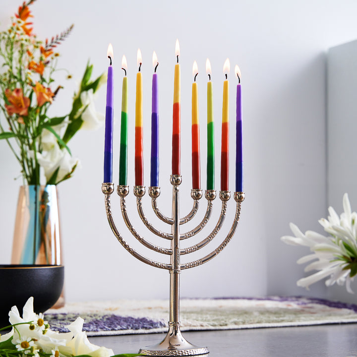 Premium Hand Dipped Multicolour Chanukah Candles