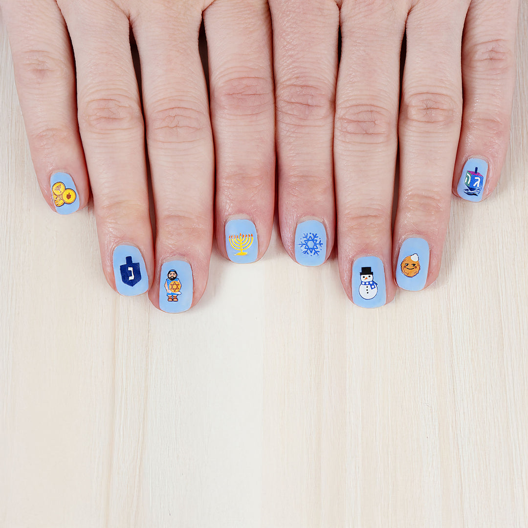 Chanukah Nail Decals