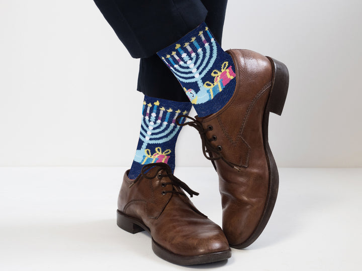 Chanukah "Ugly Sweater" Adult Crew Socks