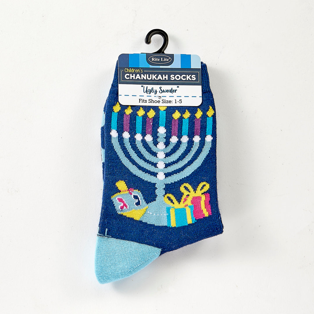 Chanukah "Ugly Sweater" Youth Crew Socks