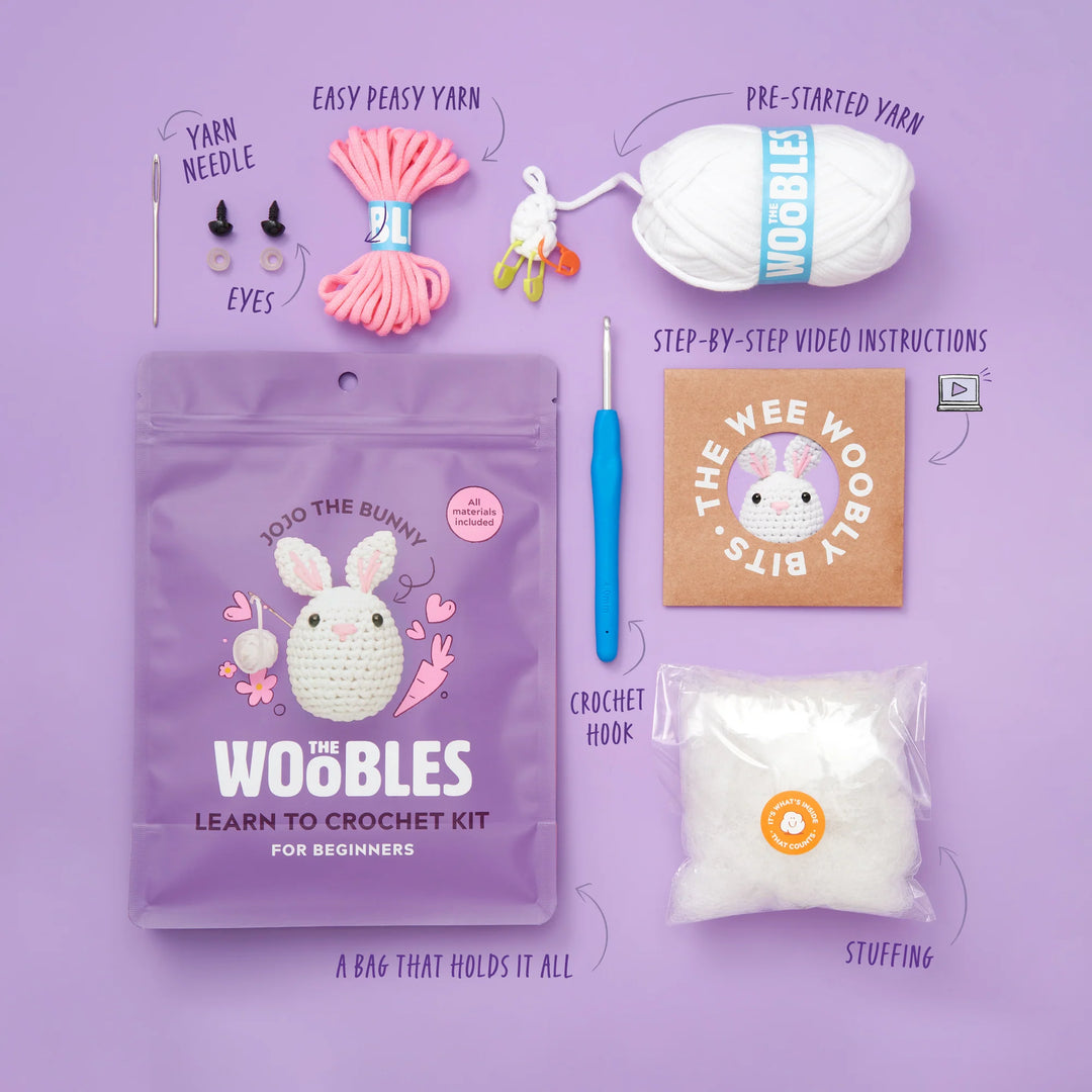The Woobles: JOJO The Bunny Learn To Crochet Kit