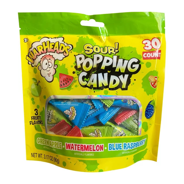 Warheads Sour Popping Candy 30 CT