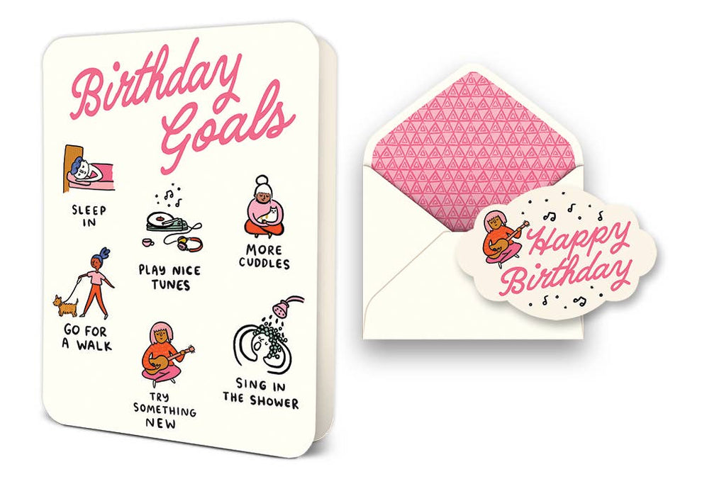 Birthday Goals Deluxe Greeting Card